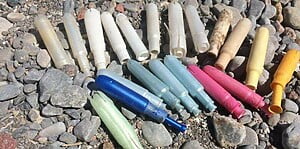 Tampon Applicators on Beach